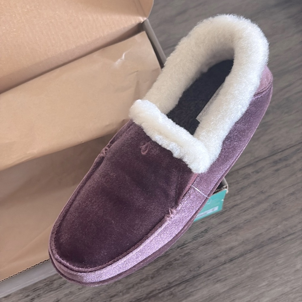 NIB [OluKai] Ku'una Lanui Indoor/Outdoor Velvet Slipper Red Ginger Women’s Sz 5 - Picture 10 of 14